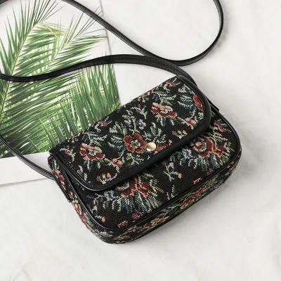Retro Fabric Messenger Bag